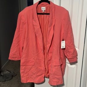 Nine‎ West Size 4X Salmon Oversized Blazer